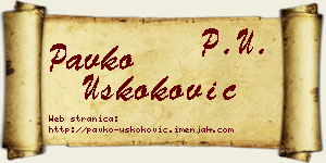 Pavko Uskoković vizit kartica